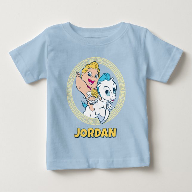 Baby Hercules Riding Pegasus Baby T-Shirt (Framsida)