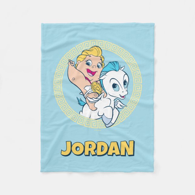 Baby Hercules Riding Pegasus Fleece Blanket (Framsidan)