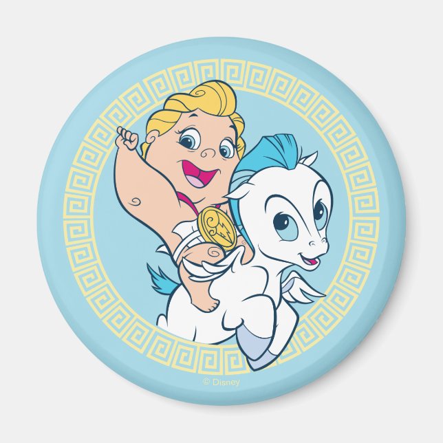 Baby Hercules Riding Pegasus Magnet (Framsidan)