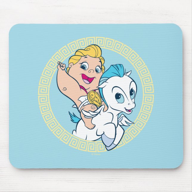 Baby Hercules Riding Pegasus Mouse Pad Musmatta (Framsidan)