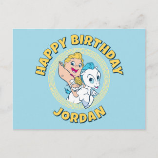Baby Hercules Riding Pegasus Postcard Vykort