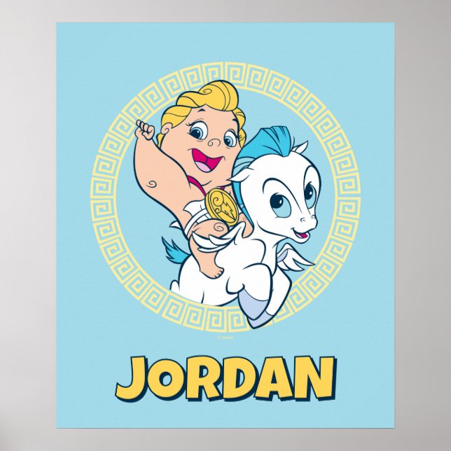 Baby Hercules Riding Pegasus Poster (Framsidan)