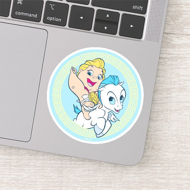 Baby Hercules Riding Pegasus Sticker Klistermärken (Detalj)