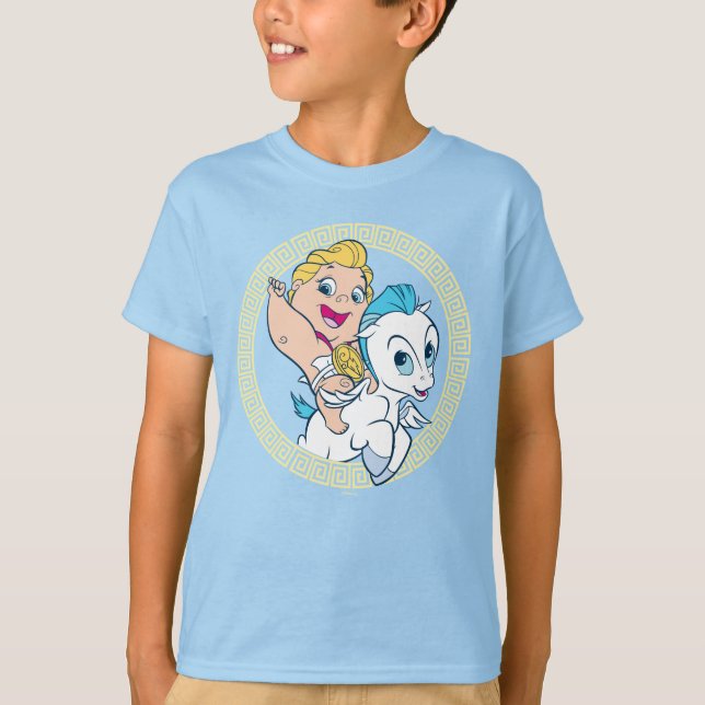 Baby Hercules Riding Pegasus T-Shirt (Framsida)