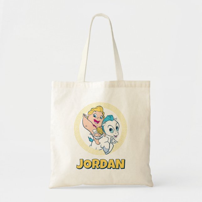Baby Hercules Riding Pegasus Tote Bag Tygkasse (Framsidan)