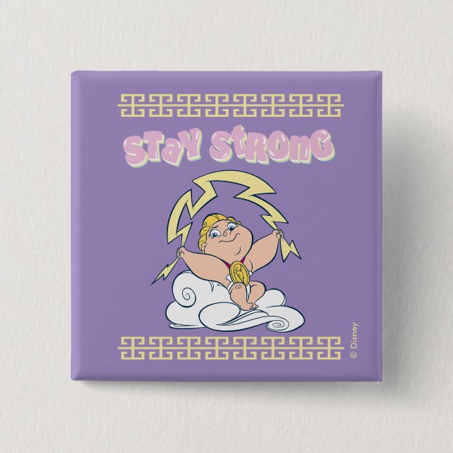 Baby Hercules - Stay Strong Button Knapp (Framsida)