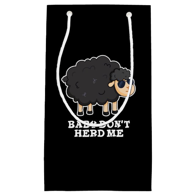 Baby Herd mig inte Funny Black Sheep Pun Mörk BG (Framsidan)