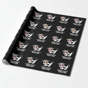 Baby Herd mig inte Funny Cow Pun Mörk BG Presentpapper
