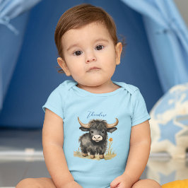 Baby Highland Cow Boy T Shirt