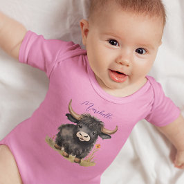Baby Highland Cow Girl T Shirt