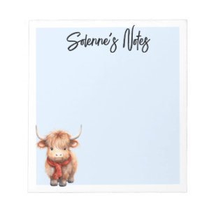 Baby Highland Longhorn Cow Anteckningsblock