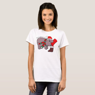 Baby Hippo jul Moo Deng Älskare T Shirt