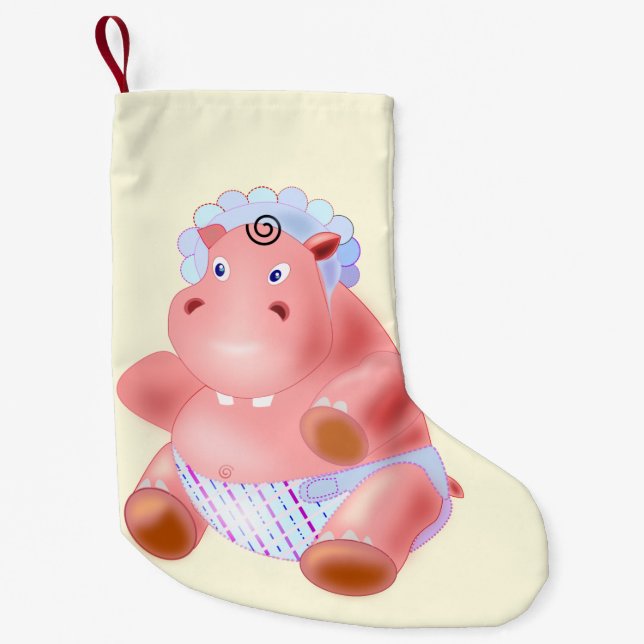 Baby Hippo-julklapp Liten Julstrumpa (Framsidan)