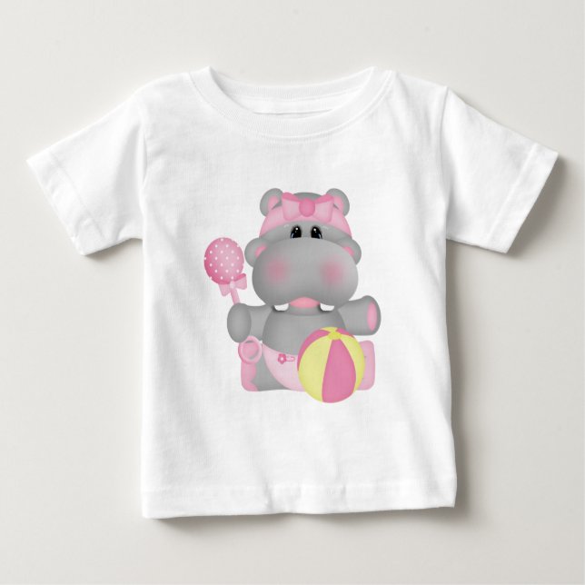 Baby Hippo tecknad t-shirt (Framsida)