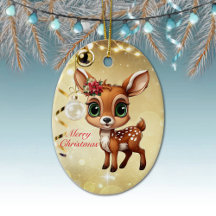 Baby Hjort, Fawn, Doe 🦌 🎄 Guld God jul
