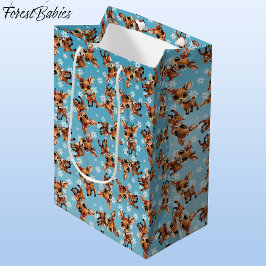 Baby Hjort, Fawn, Doe, Reindeer 🦌 🎄 Blue, Snowfl