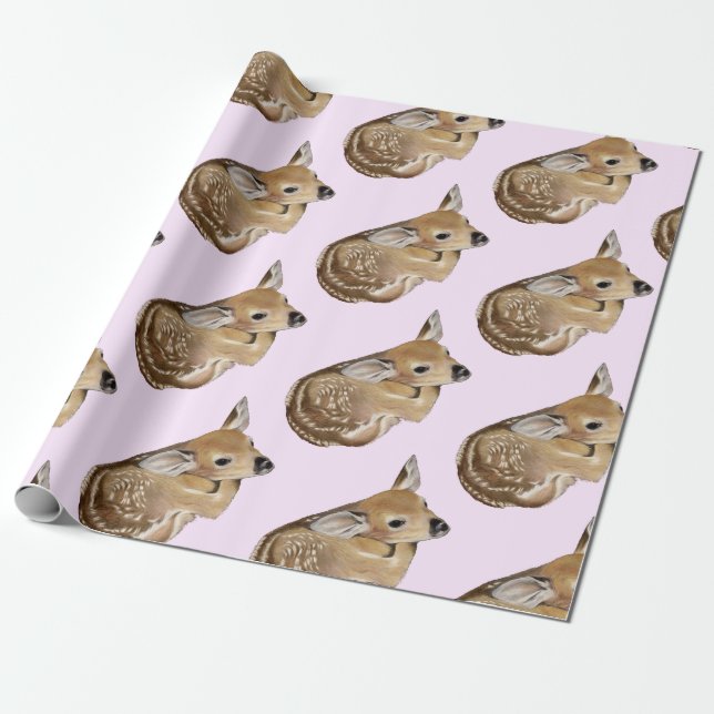 Baby Hjort Fawn Presentpapper (Utrullad)