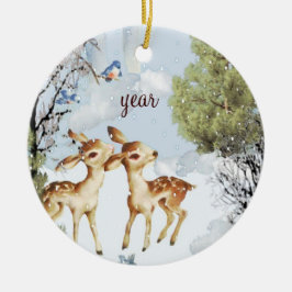Baby Hjort Fawns jul Ornament