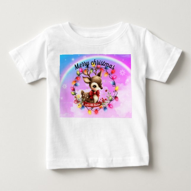Baby Hjort i ett utlopp i ljus T Shirt (Framsida)
