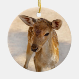 Baby Hjort Julgransprydnad Keramik
