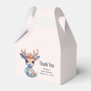 Baby Hjort med Antlers och Flowers Baby Shower Presentaskar