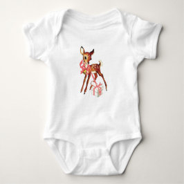 Baby Hjort med Rosa Bow T Shirt