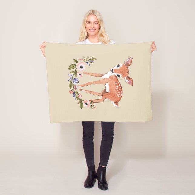 Baby Hjort mysiga vinterfilt i ull Fleecefilt (På plats)