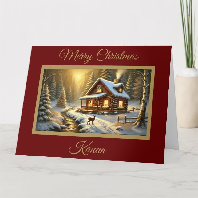 Baby Hjort vid jokerkortet i skogskabinen Kort (Framsida)