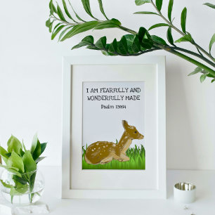 Baby Hjort Woodland har på ett skrämmande och unde Poster