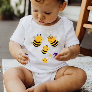 Baby Honungsbin Gult Stars Baby Bodykostym T Shirt
