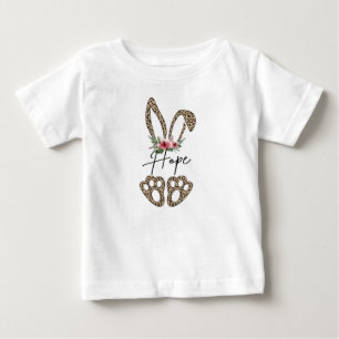 Baby Hope Leopardspricks Kaninöron Grafik T Shirt