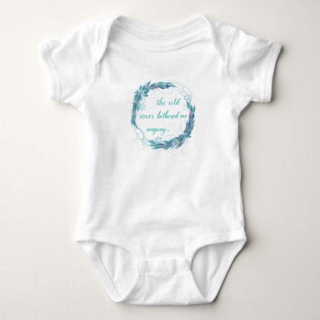 Baby-hoppdräkt, frusen, citat t shirt (Framsida)