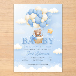 Baby Hot Air Balloon Watercolor Shower Art