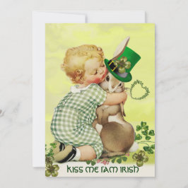 BABY HUGGING RABBIT IRISH ST. PATRICK'S DAY PARTY INBJUDNINGAR