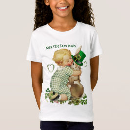 BABY HUGGING RABBIT LEPRECHAUN HAT,St Patrick Day T-shirt