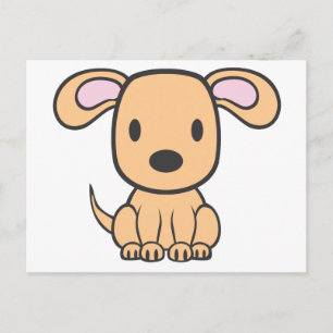 Baby Hund Tecknad Vykort