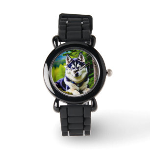 Baby Husky Barn Anpassad design Watch Armbandsur