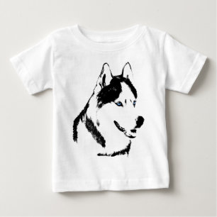 Baby Husky Shirt Sled Hund Småbarn Husky T-shirts