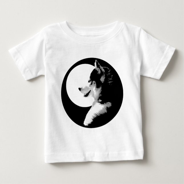 Baby Husky Shirt Sled Hund Tee Shirts (Framsida)