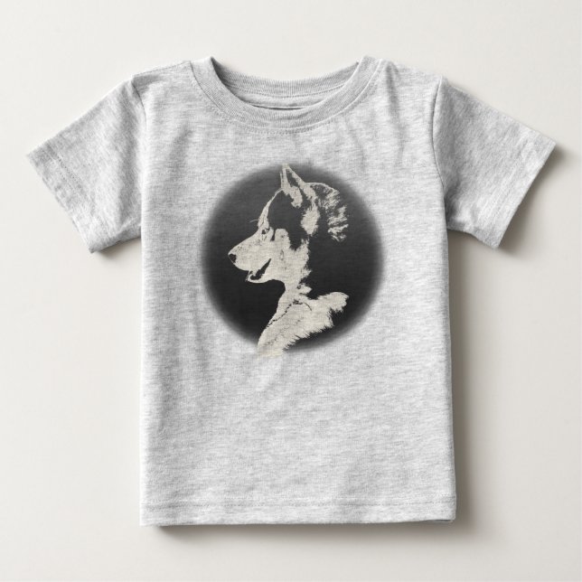 Baby Husky Shirt Småbarn Sled Hund Husky Shirts Tröja (Framsida)