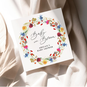 Baby i Anpassningsbarna Bloom Wildblomma Baby Show Pappersservett