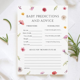 Baby i Baby-predikningskortet för bloomåset Inbjudningar