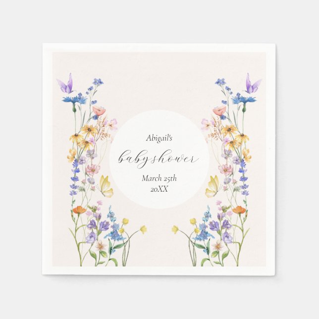 Baby i babyduschservetter pappersservett (Framsidan)