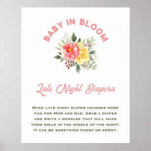 Baby i babyskor för barn sen natt poster