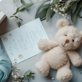 Baby i babyskor för blommor inbjudningar