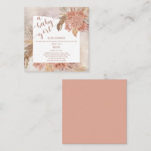 Baby i begäran om Bloom Pampas Grass Hydrangea Bok Tilläggskort