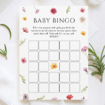 Baby i Bingo-spelkort för babybabyskor