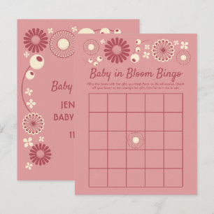 Baby i Bingo-spelkort för bloomåkare Meddelande Vykort
