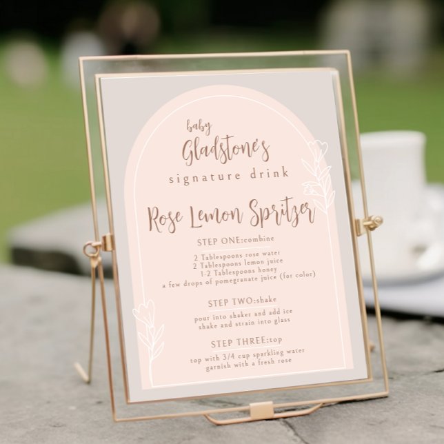 Baby i blobbladet Namnteckning Drag-tecken Poster (Skapare uppladdad)