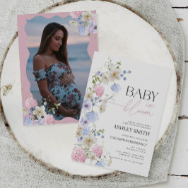 Baby i blobinbjudan med foto inbjudningar